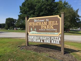 Stratham Hill Park sign. 